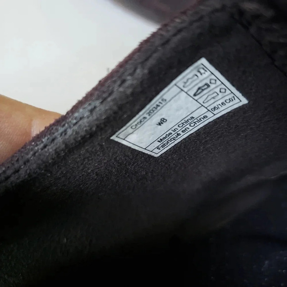 Crocs Sarah Womans Triple Comfort Brown Suede Leather  Mule Clogs,8W. - Picture 7 of 7